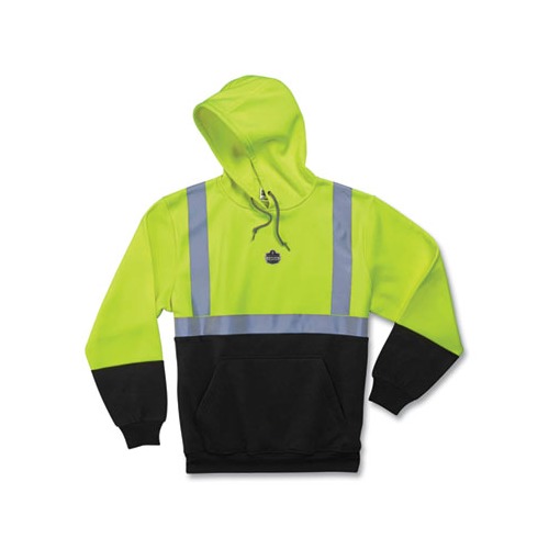 GloWear 8293 Hi-Vis Class 2 Hooded Sweatshirt Black Bottom, Polar Fleece, Small, Lime, Ships in 1-3 Business Days GloWear 8293 Hi-Vis Class 2 Hooded Sweatshirt Black Bottom, Polar Fleece, Small, Lime, Ships in 1-3 Business Days