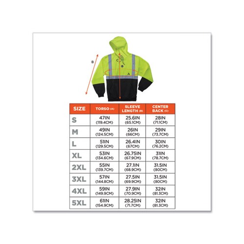 GloWear 8293 Hi-Vis Class 2 Hooded Sweatshirt Black Bottom, Polar Fleece, Small, Lime, Ships in 1-3 Business Days GloWear 8293 Hi-Vis Class 2 Hooded Sweatshirt Black Bottom, Polar Fleece, Small, Lime, Ships in 1-3 Business Days