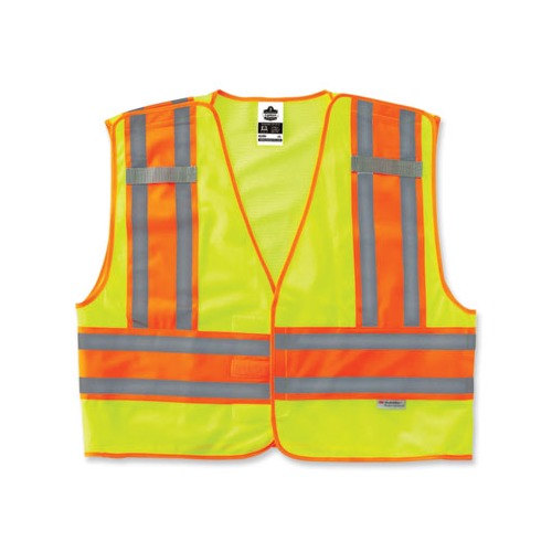 GloWear 8245PSV Class 2 Public Safety Vest, Polyester, Small/Medium, Orange, Ships in 1-3 Business Days