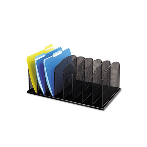 Safco Products Supporto Per Monitor Onyx Con Stazione Di Ricarica USB - Nero, Cassetto Portadocumenti E Tasche Laterali - 3