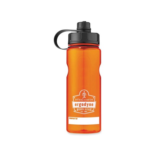 Chill-Its 5151 Plastic Wide Mouth Water Bottle, 34 oz, Orange, Ships in 1-3 Business Days