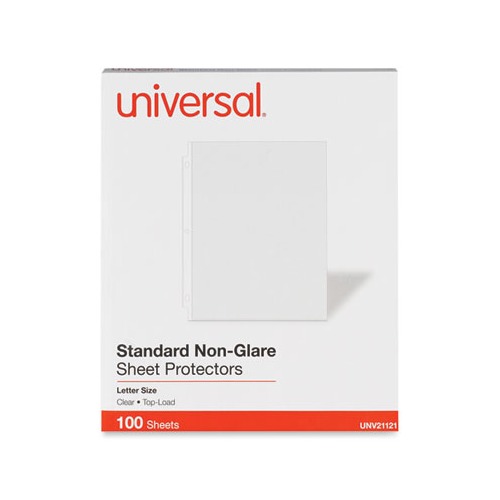 Universal Standard Sheet Protector Standard 8 1/2 X 11 Clear 100