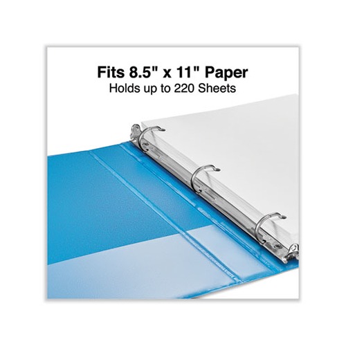 Universal Deluxe Round Ring View Binder, 3 Rings, 0.5