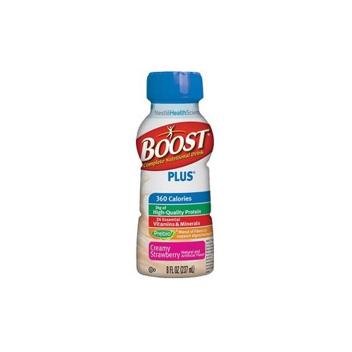 Nestle Boost Plus Nutritional Energy Drink 8 Oz., Creamy Strawberry ...