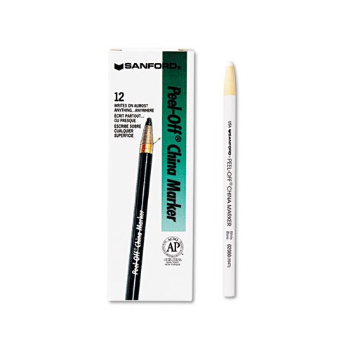 White Pencil China Markers Grease Pencils Peel- Pull Crayons