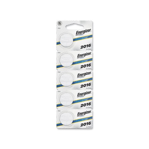 Industrial Lithium CR2016 Coin Battery with Tear-Strip Packaging, 3 V, 100/Box