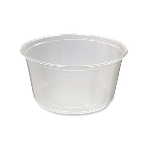 Fabri-Kal Microwavable Deli Containers, 12 oz, 4.6 Diameter x 2.3