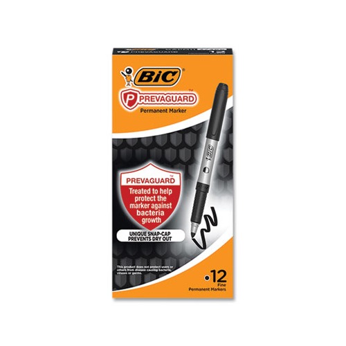 BIC Ecolutions Fine Permanent Markers, Black, 36-Count