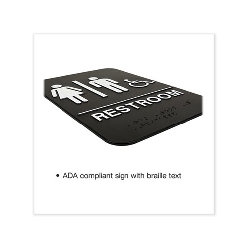 Indoor/Outdoor Restroom with Braille Text, 6 Indoor/Outdoor Restroom with Braille Text, 6