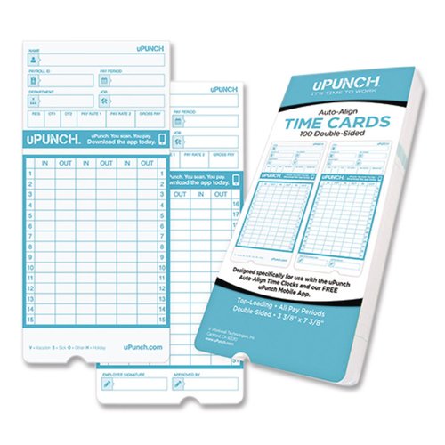 Workwell Technologies Pay-to-Punch Time Card for SB1200 Time Clock ...
