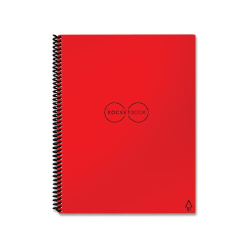 Rocketbook Core Smart Notebook  Dotted Rule, Red Cover, (16) 11 x