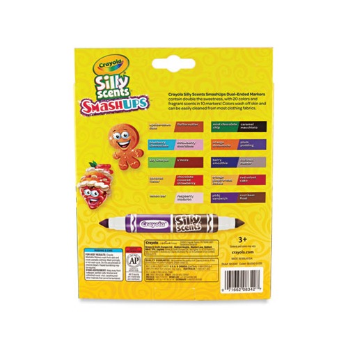 Crayola Silly Scents Dual Ended Markers, Sweet Scented Markers, 10 Count,  Gift for Kids, Age 3, 4, 5, 6