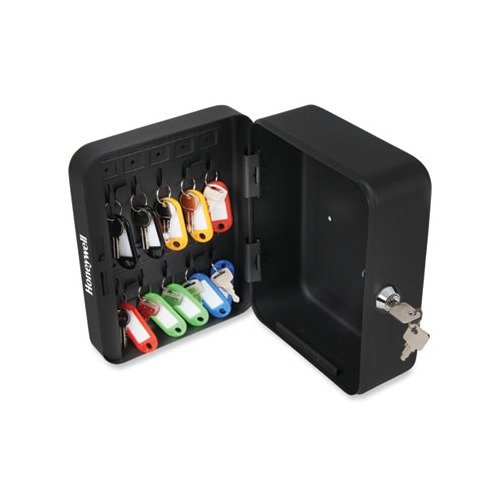 Convertible Cash and Key Box with 10 Keys, 7.9 x 6.5 x 3.5, Security Steel, Black