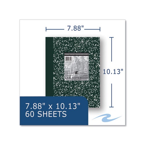 Lab and Science Notebook, Quadrille Rule (5 sq in), Green Marble Cover, (60) 10.13 x 7.88 Sheets, 24/CT,Ships in 4-6 Bus Days Lab and Science Notebook, Quadrille Rule (5 sq in), Green Marble Cover, (60) 10.13 x 7.88 Sheets, 24/CT,Ships in 4-6 Bus Days