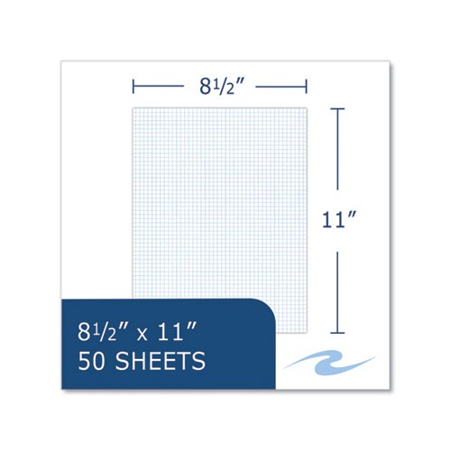 Gummed Pad, 5 sq/in Quadrille Rule, 50 White 8.5 x 11 Sheets, 72/Carton, Ships in 4-6 Business Days Gummed Pad, 5 sq/in Quadrille Rule, 50 White 8.5 x 11 Sheets, 72/Carton, Ships in 4-6 Business Days
