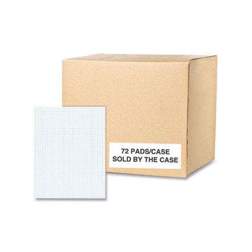 Gummed Pad, 4 sq/in Quadrille Rule, 50 White 8.5 x 11 Sheets, 72/Carton, Ships in 4-6 Business Days