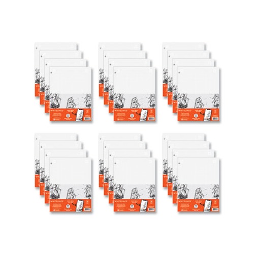 Whitelines Engineering Pad, 5 sq/in Quadrille Rule, 80 Gray 8.5 x 11 Sheets, 24/Carton, Ships in 4-6 Business Days