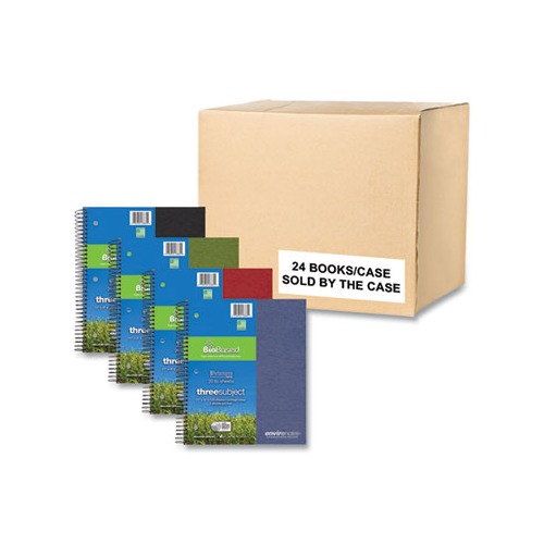 Subject Wirebound Notebook, 1-Subject, Med/College Rule, Randomly Asst Cover, (100) 11x9 Sheets, 24/CT, Ships in 4-6 Bus Days