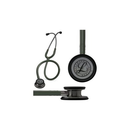 3m Littmann Classic III Stethoscope, Smoke-Finish, Dark Olive Green