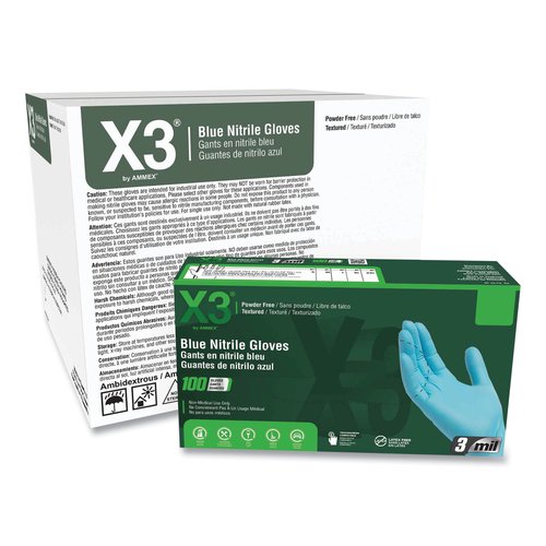 Ammex Corporation Industrial Nitrile Gloves - AXCX346100 - Shoplet.com