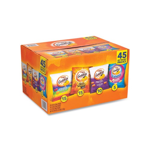 Goldfish Sweet and Savory Variety Pack, Assorted Flavors, 45/Carton, Ships in 1-3 Business Days