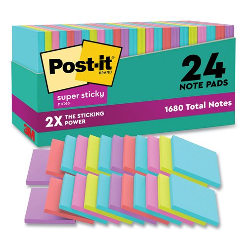 Post-it Pads in Supernova Neon Collection Colors - MMM65424SSMIACP ...