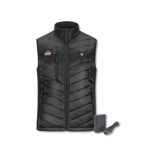 N-Ferno 6495 Rechargeable Heated Vest with Battery Power Bank, Fleece/Polyester, 3X-Large, Black, Ships in 1-3 Business Days