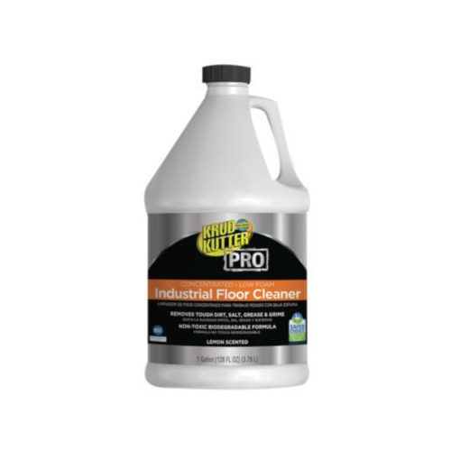 Concentrated Low Foam Industrial Floor Cleaner, Lemon Scent, 1 gal Bottle, 4/Carton