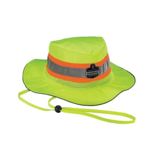 Chill-Its 8935MF Hi-Vis Microfiber Ranger Sun Hat, Polyester/Microfiber, 2X-Large/3X-Large, Lime, Ships in 1-3 Business Days