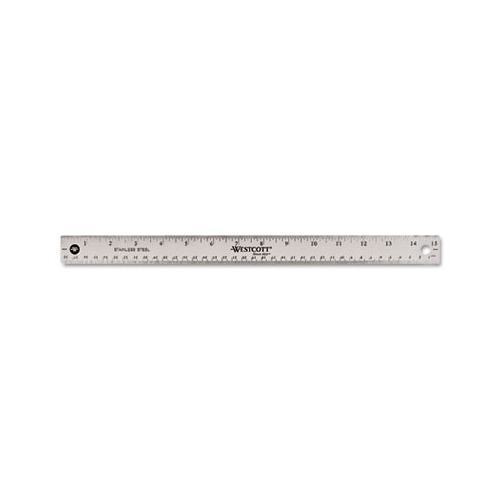 2 Pack Stainless Steel 6 Inch Metal Ruler Non-Slip Cork Back, with