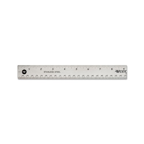 Westcott Stainless Steel Office Ruler With Non Slip Cork Base 18