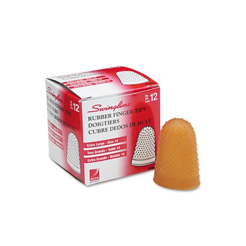 thumbnail image 2 of Swingline Rubber Finger Tips 11 1/2 (Medium) Amber Dozen 54035 2 of 12