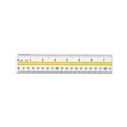 Westcott Acrylic Data Highlight Reading Ruler With Tinted Guide