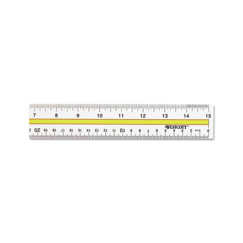 Westcott Acrylic Data Highlight Reading Ruler With Tinted Guide