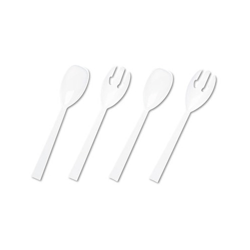 Table Set Plastic Serving Forks and Spoons, White, 24 Forks, 24 Spoons per Pack Table Set Plastic Serving Forks and Spoons, White, 24 Forks, 24 Spoons per Pack