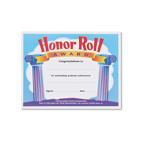 Trend Honor Roll Award Certificates - TEPT2959 - Shoplet.com