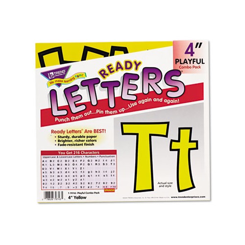 Ready Letters Playful Combo Set, Yellow, 4 Ready Letters Playful Combo Set, Yellow, 4