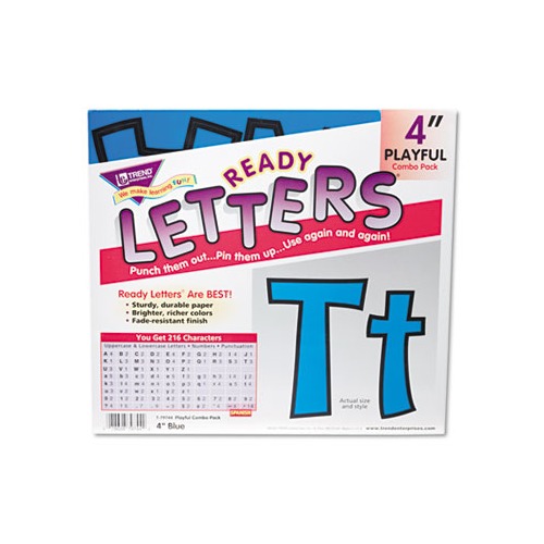 Ready Letters Playful Combo Set, Blue, 4 Ready Letters Playful Combo Set, Blue, 4