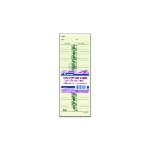 Adams Weekly Time Card - Named Days - ABF9659200 - Shoplet.com
