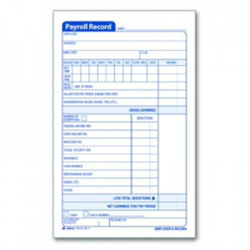 Adams Payroll Record Book ABFD4743