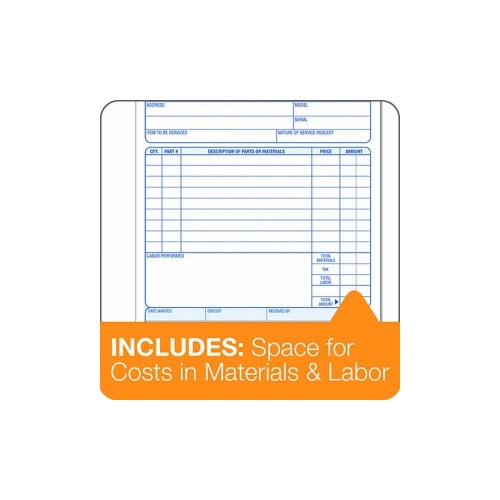 thumbnail image 2 of TOPS D5084 Repair Order Book - 2-Part Carbonless, 50 Sheets Per Book (Business Forms) 2 of 10