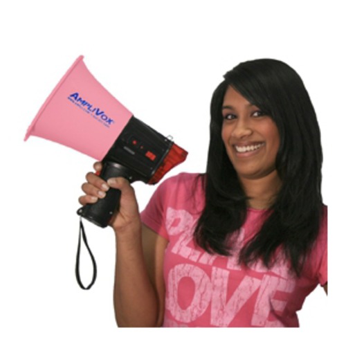 Amplivox Pink Megaphone/10w/Siren/.3 Mile/Dynamic APLZS600PI