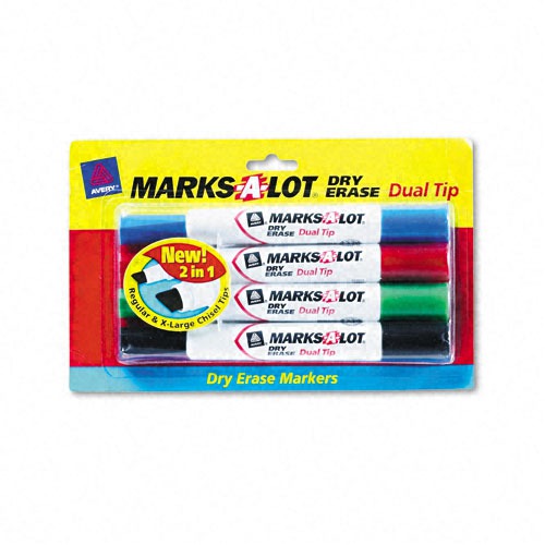Avery MARKSALOT Dual Tip Dry Erase Markers AVE25859