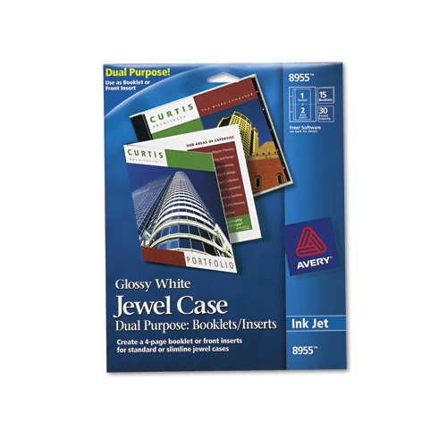Avery Jewel case insert/booklet combination AVE8955