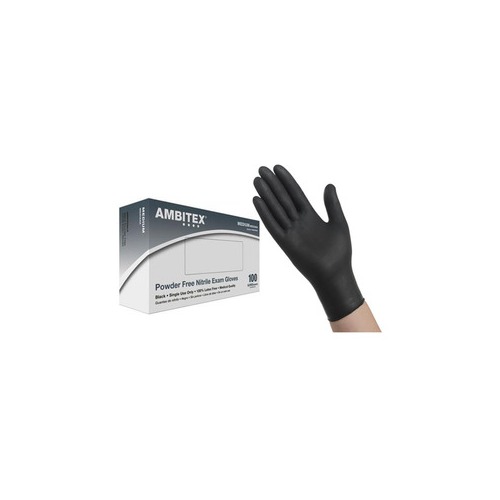 Cardinal Healthtradex Ambitex Nitrile Exam Gloves, Black, Heavyweight