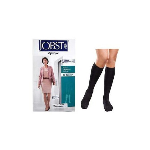 Bsn Jobst Opaque SoftFit Knee-High, 20-30, Closed, Black, Medium ...