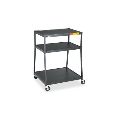 Rubbermaid Commercial Utility Cart - trolley - 2 shelves - black -  RCP450088BK - Medical & Utility Carts 