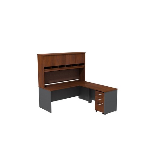 Bush Industries Bush Business 72W x 30D LDesk with Hutch and 3Dwr