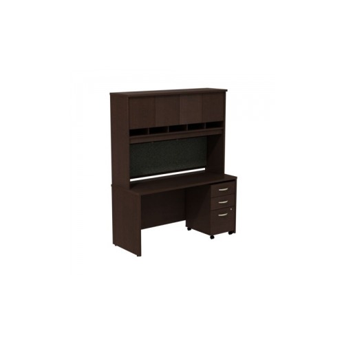 Bush Industries Bush Business 60W x 24D Credenza Shell Desk with Hutch ...