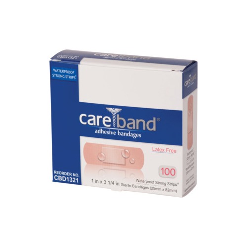 Aso Corp CareBand Waterproof Bandage Strip with Island Pad, 1